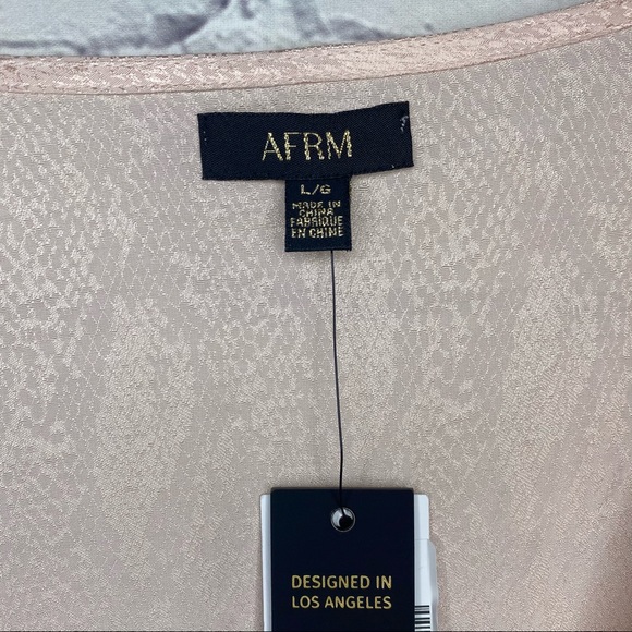 AFRM Milos Long Sleeve Wrap Minidress - Picture 9 of 10